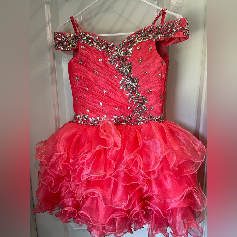Elegant Pink Kids Dress with Sequins